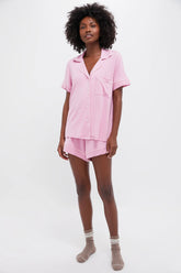 Rose Quartz Petal Pink Gisele Short PJ Set